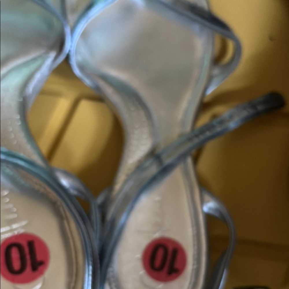 Women's Silver Strappy Sandals